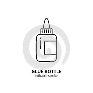 Glue bottle icon. Glue silhouette icon isolated on background. Flat vector for web and mobile applications. It can be