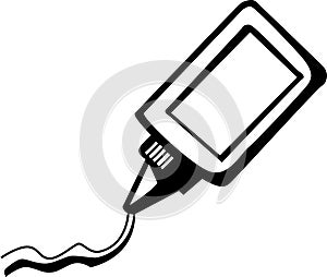 Glue bottle vector illustration