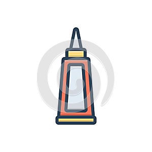 Color illustration icon for Glue, bottle and fix