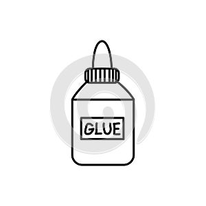 Glue icon vector. Glue symbol. Linear style sign for mobile concept and web design. Glue symbol illustration. Pixel