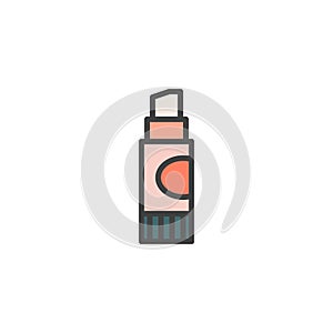 Glue stick filled outline icon