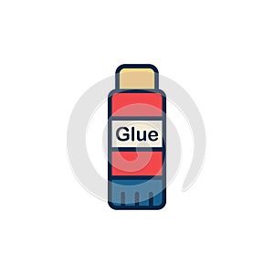 Glue stick flat vector icon sign symbol