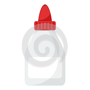 Glue Tube Bottle Flat Icon Isolated on White