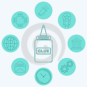 Glue vector icon sign symbol