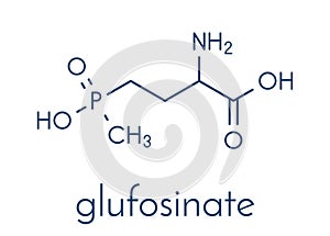 Glufosinate phosphinothricin nonselective herbicide molecule. Transgenic GMO crops have been created that are resistant to. photo