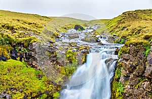 Gluggafoss or Merkjarfoss, a waterfall in southern Iceland