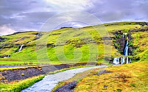 Gluggafoss or Merkjarfoss, a waterfall in southern Iceland