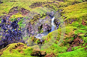 Gluggafoss or Merkjarfoss, a waterfall in southern Iceland photo