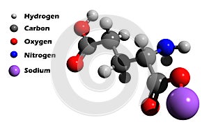 Glutamate 3D model