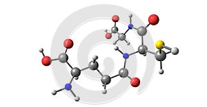 Glutathione molecular structure isolated on white photo