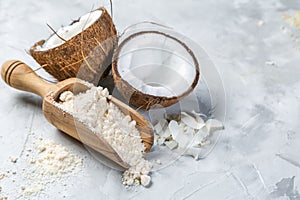 Gluten free concept - coconut flour