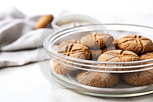 gluten-free cookies in a clear container