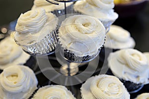 Gluten free cupcakes with white icing