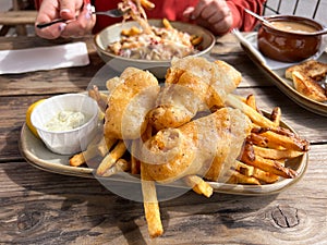 Gluten Free Fish and Chips at Pub Restaurant