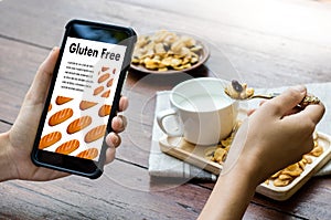 Gluten Free food Celiac Disease Nutrition , Healthy lifestyle c photo