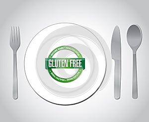 Gluten free food illustration design