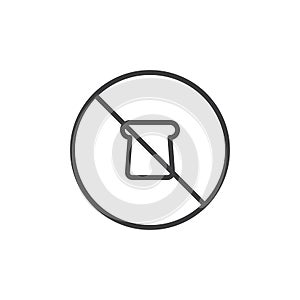 Gluten free food outline icon