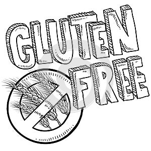 Gluten Free food sketch