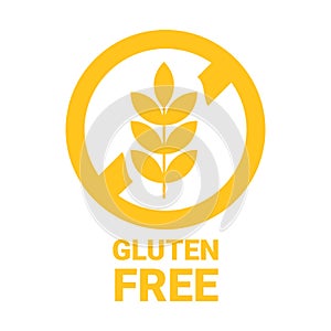 Gluten free icon. Isolated no grain symbol. Vector