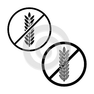 Gluten free icon. No protein gluten present. Gluten-free symbol. Vector illustration. EPS 10.