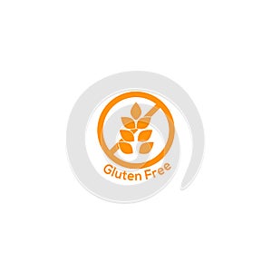 Gluten free icon no wheat symbol
