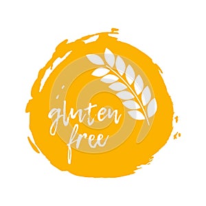 Gluten Free Label. Food intolerance symbols. Vector illustration