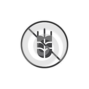 Gluten free label vector icon