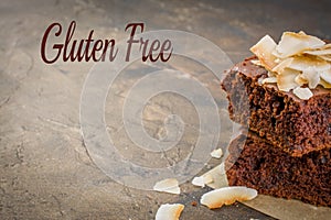 Gluten free lacto free tasty brownies with flowers