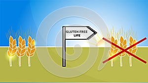 Gluten free life direction sign