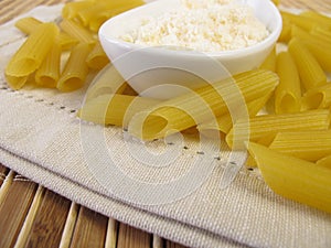 Gluten-free penne pasta and cheese