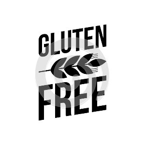Gluten free seals. Black and white design, can be used as stamp, seal, badge, for packaging etc