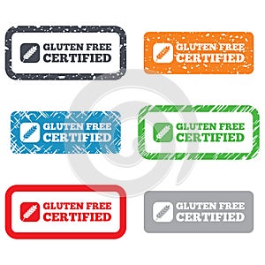 Gluten free sign icon. No gluten symbol.