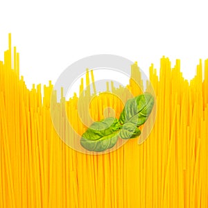 Gluten free spaghetti noodles with basil