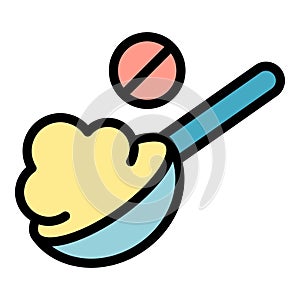 Gluten free spoon icon vector flat