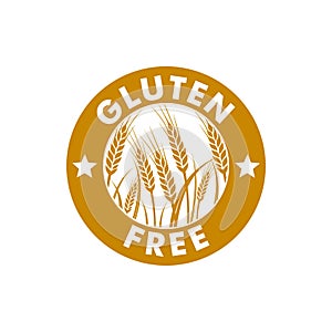 Gluten free symbol for natural product isolated on white background