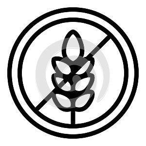 Gluten free wheat plant icon outline vector. Food product