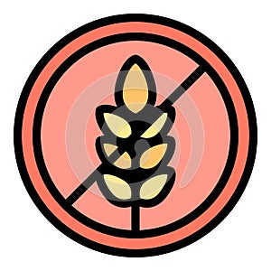 Gluten free wheat plant icon vector flat