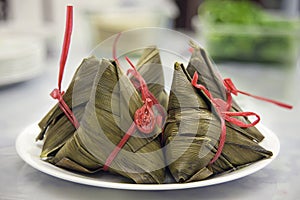 Glutinous Rice Dumpling Closeup