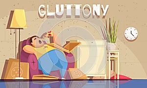 Gluttony Background Illustration photo