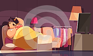 Gluttony Night Background Illustration