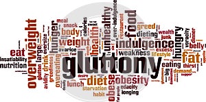 Gluttony word cloud