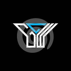 GLW letter logo creative design with vector graphic, GLW