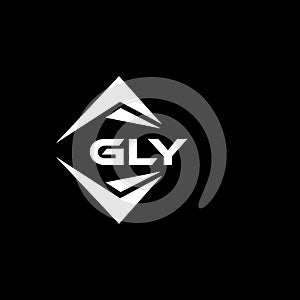 GLY abstract technology logo design on Black background. GLY creative initials letter logo concept