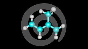 Glycerol molecular structure isolated on black