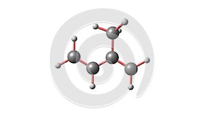 Glycerol molecular structure isolated on white