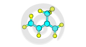 Glycerol molecular structure isolated on white