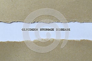 Glycogen Storage Disease on white paper