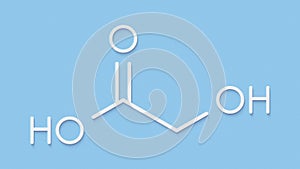 Glycolic acid hydroacetic acid molecule. Skeletal formula.