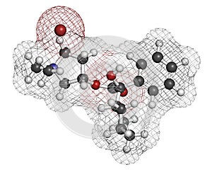 Glycopyrronium bromide (glycopyrrolate) COPD drug molecule. Has additional medical uses as well