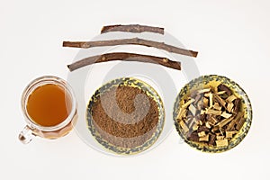 Glycyrrhiza glabra - Licorice roots with hot drink